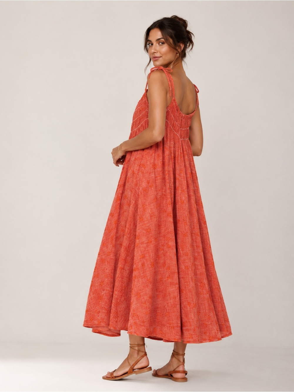 🎉LAST PIECE🎉Free People Womens Azure
Maxi Ruched Strappy‎ Floral Dress - Picture 2 of 10